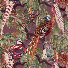 Mulberry Game Birds Red / Plum 101-54 Icons Wallpapers Collection Wall Covering
