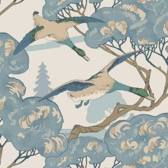 Mulberry Grand Flying Ducks Blue 102-101 Icons Wallpapers Collection Wall Covering
