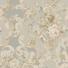 Mulberry Floral Rococo Aqua 103-104 Icons Wallpapers Collection Wall Covering