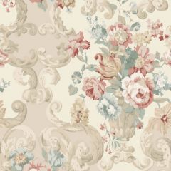 Mulberry Floral Rococo Lovat / Red 103-114 Icons Wallpapers Collection Wall Covering