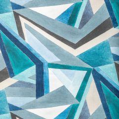 Lee Jofa Modern Roulade Print Navy / Teal Gwf3772-355 Rhapsody Collection Multipurpose Fabric