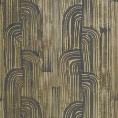 Lee Jofa Modern Crescent Paper Ebony / Gold Gwp3304-48 by Kelly Wearstler Wallpapers Collection Wall Covering