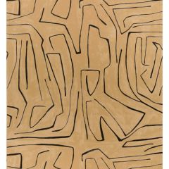 Lee Jofa Modern Graffito Sand / Black 3501-68 by Kelly Wearstler Wallpapers II Collection Wall Covering