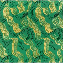 Lee Jofa Modern Jubilee Green / Gold / Blk 3504-348 by Kelly Wearstler Wallpapers II Collection Wall Covering