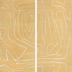 Lee Jofa Modern Graffito Ii Golden Rod 3720-141 by Kelly Wearstler Wallpapers IV Collection Wall Covering