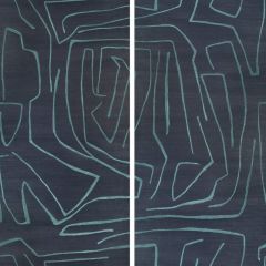 Lee Jofa Modern Graffito Ii Navy 3720-505 by Kelly Wearstler Wallpapers IV Collection Wall Covering