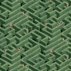 Kravet Couture Labyrinth With Deer 1009-01 Josephine Munsey Portfolio I Collection Wall Covering