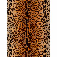Old World Weavers Leopard - Silk - Handwoven Black On Gold K0 00013352 Indoor Upholstery Fabric