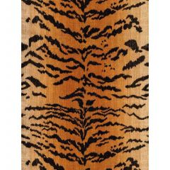 Old World Weavers Tiger - Silk - Handwoven Black On Gold K0 00013353 Indoor Upholstery Fabric