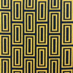 Gaston Y Daniela Caleb Amarillo / Navy Lct1056-003 Lorenzo Castillo VI Collection Upholstery Fabric
