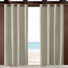 Sunbrella Linen Antique Beige 8322-0000 Outdoor Curtain with Grommets