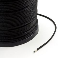 Neobraid Polyester Cord #8 - 1/4 inch by 1000 feet Black