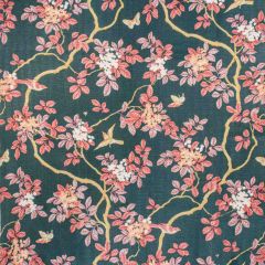 Stout Birds And Butterfly Herringbone Nightfall 7814-10 Bassett Mcnab Collection Multipurpose Fabric