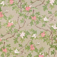 Stout Birds And Butterfly Herringbone Sandune 7814-11 Bassett Mcnab Collection Multipurpose Fabric