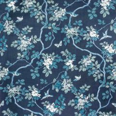 Stout Birds And Butterfly Herringbone Riptide 7814-44 Bassett Mcnab Collection Multipurpose Fabric