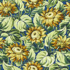 Grey Watkins Sunflower Print Cobalt GW 000216631 Folklore Collection Multipurpose Fabric