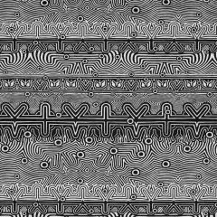 Jean Paul Gaultier Labyrinthe - Outdoor Noir H0 00013454 Pop Rock Collection Upholstery Fabric