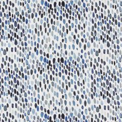 Grey Watkins Jamboree Linen Print Blues LO 00045096 Jamboree Collection Multipurpose Fabric