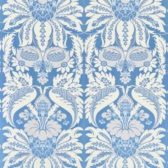 Old World Weavers Estate Damask Blue Jay PQ 00021865 Woodland Estate Collection Drapery Fabric