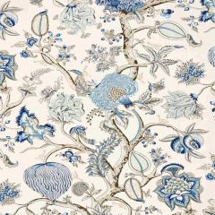 Scalamandre Pondicherry Linen Print Delft SC 000116556 Oriana Collection Multipurpose Fabric