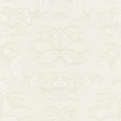 Scalamandre Cornelia Damask Embroidery Ivory SC 000127160 Norden Collection Drapery Fabric