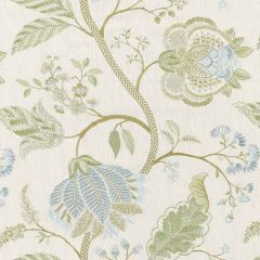 Scalamandre Palampore Embroidery Summer Sage SC 000127175 La Boheme Collection Multipurpose Fabric