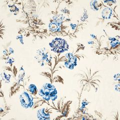 Scalamandre Somerset Linen Print Porcelain SC 000216584 Jardin Collection Multipurpose Fabric