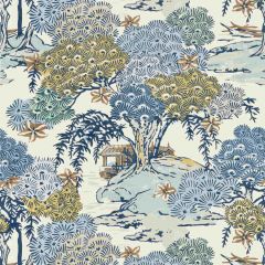 Scalamandre Sea Of Trees Print Blue Ridge SC 000216627 Pacifica Collection Multipurpose Fabric