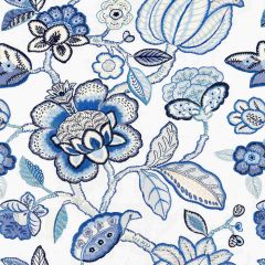 Scalamandre Coromandel Embroidery Porcelain SC 000227126 Botanica Collection Multipurpose Fabric