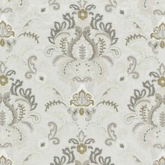 Scalamandre Ava Damask Embroidery Mineral SC 000227164 Norden Collection Drapery Fabric