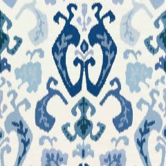 Scalamandre Mandalay Ikat Embroidery Porcelain SC 000227172 La Boheme Collection Multipurpose Fabric