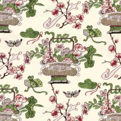 Scalamandre Shanghai Blossoms Mulberry SC 000316591 Merchante Collection Multipurpose Fabric