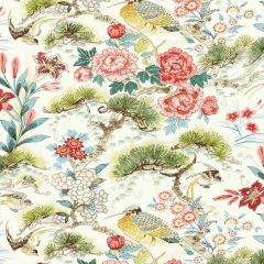 Scalamandre Shenyang Linen Print Bloom SC 000316601 Botanica Collection Multipurpose Fabric