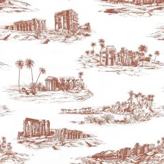 Scalamandre Cairo Toile Red Clay SC 000316635 Sahara Collection Multipurpose Fabric