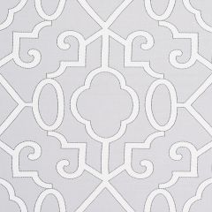 Scalamandre Ming Fretwork Pearl Grey SC 000327012 Oriana Collection Multipurpose Fabric