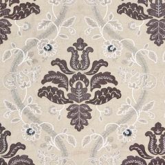 Scalamandre Isabella Embroidery Graphite SC 000327033 Oriana Collection Multipurpose Fabric