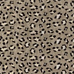 Scalamandre Broderie Leopard Ebony On Silver SC 000327075 Jardin Collection Multipurpose Fabric