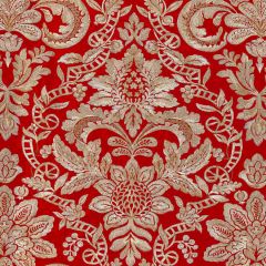 Scalamandre Elizabeth Damask Embroidery Carnelian SC 000327086 Merchante Collection Multipurpose Fabric