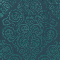 Scalamandre Cirrus Velvet Damask Emerald SC 000327219 Chinois Chic Collection Multipurpose Fabric