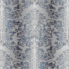 Scalamandre Sorrento Linen Damask Indigo SC 000427093 Merchante Collection Multipurpose Fabric