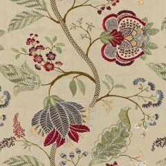 Scalamandre Palampore Embroidery Cinnamon SC 000427175 La Boheme Collection Multipurpose Fabric