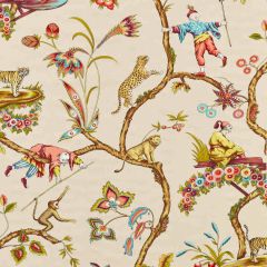 Scalamandre Chinoise Exotique Cotton Print Ecru SC 000516211 Multipurpose Fabric