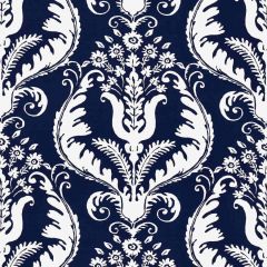 Scalamandre Primavera Linen Print Navy SC 000516597 Botanica Collection Multipurpose Fabric