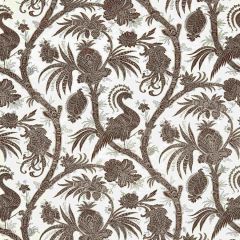 Scalamandre Balinese Peacock Linen Print Java SC 000616575 Oriana Collection Multipurpose Fabric