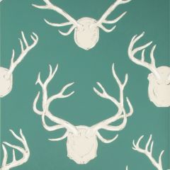 Lee Jofa Antlers Paper Teal 2017102-13 Lodge II Wallpaper Collection Wall Covering