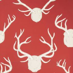 Lee Jofa Antlers Paper Red 2017102-19 Lodge II Wallpaper Collection Wall Covering