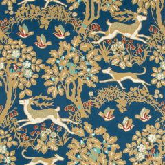 Lee Jofa Mille Fleur Wp Navy 2017104-50 Lodge II Wallpaper Collection Wall Covering