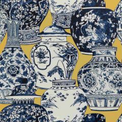 Lee Jofa Pandan Paper Maize / Blue 2020108-504 Mindoro Wallpaper Collection Wall Covering