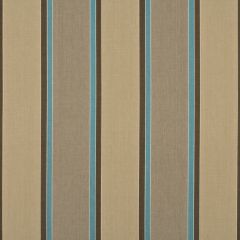 Baker Lifestyle Casson Stripe Aqua / Beige Pf50275-3 Foxwood Collection Multipurpose Fabric