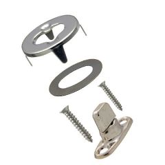 Common Sense® Turn Button Fastener Set - Cloth-to-Surface (Nickel Plated) - (Screws are included)